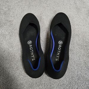 Rothys Black Rounded Toe Flats